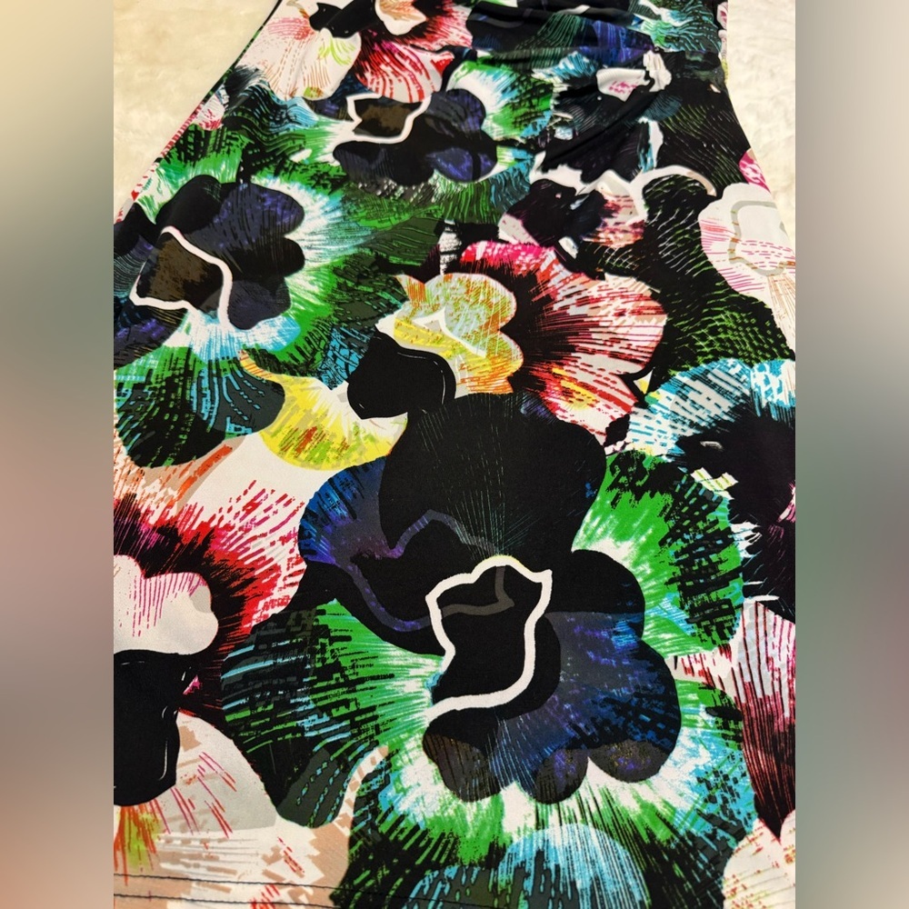 Teaberry Bold Abstract Floral Sheath Bodycon Dress, Classy Business Casual - Picture 9 of 15